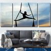 Aerial Ribbon Dancer Silhouette Panels paint by numbers