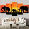 African Elephants Sunset panels paint by numbers