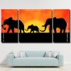 African Elephants Sunset panels paint by numbers