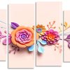 Artificial Flowers panels paint by numbers