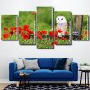 Barn Owl and Poppies Panel paint by numbers