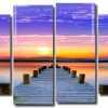 Beach Pier At Sunset panels paint by numbers