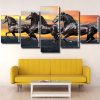 Black Horses At Sunset panels paint by numbers