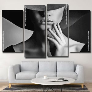 Black and White Classy Lady Panels paint by numbers