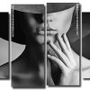 Black and White Classy Lady Panels paint by numbers