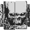 Black and White Skull Panels paint by numbers