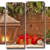 Christmas Lantern and Gifts Panels paint by numbers