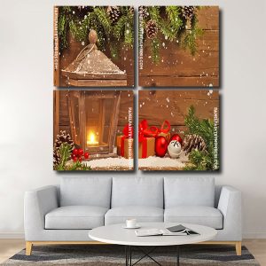 Christmas Lantern and Gifts Panel paint by numbers