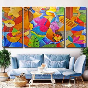 Colorful Abstract Art panels paint by numbers