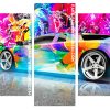 Colorful Car Illustration Panels paint by numbers