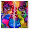 Colorful Face panels paint by numbers