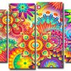 Colorful Mandala Panels paint by numbers