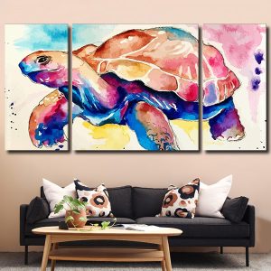 Colorful Tortoise panels paint by numbers