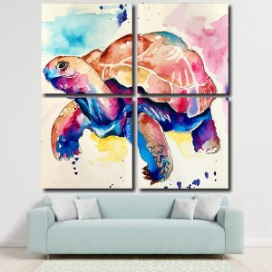 Colorful Tortoise panels paint by numbers