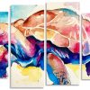 Colorful Tortoise panels paint by numbers