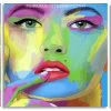 Colorful Woman Face Panels Paint by numbers