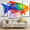 Colorful Splash Fish panels paint by numbers