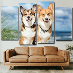 Corgis Puppies panels paint by numbers