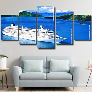 Cruise Ship In The Ocean Panels paint by numbers