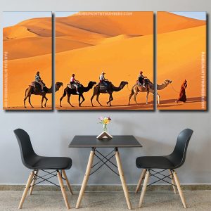 Desert Camels panels paint by numbers