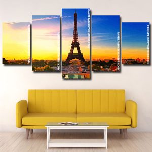 Eiffel Tower Paris Sunset Panel paint by numbers