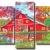 Farm Barn Panels paint by numbers