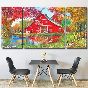 Farm Barn panels paint by numbers