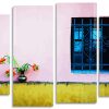 Flowers Vase By Window Panels paint by numbers