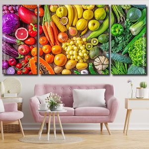 Fruits And Vegetables Panel paint by numbers