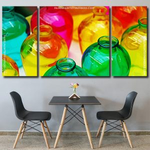 Glass Bottles Panels paint by numbers