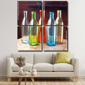 Glass Bottles panels paint by numbers