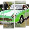 Green Nissan Car Panels paint by numbers