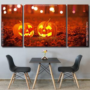 Halloween Pumpkins panels paint by numbers