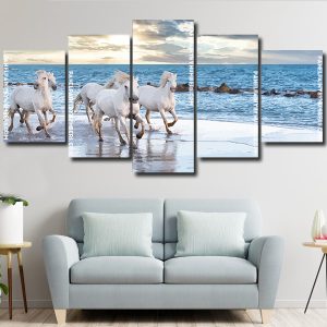 Horses By Sea panels paint by numbers