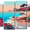 Illustration Beach Panels paint by numbers