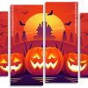 Illustration Halloween Pumpkins panels paint by numbers