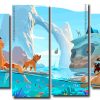 Kids Swimming panels paint by numbers