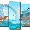 Kids Swimming panels paint by numbers