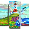 Lighthouse Illustration Panels paint by numbers