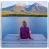 Meditating Girl On The Pier panels paint by numbers