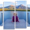 Meditating Girl On The Pier