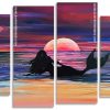 Mermaid Silhouette panels paint by numbers