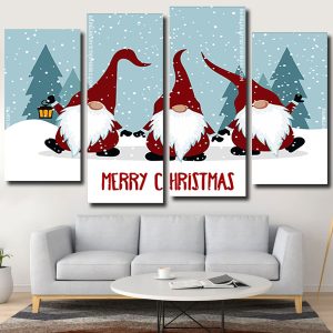 Merry Christmas Gonks Panels paint by numbers