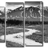 Monochrome Mountains landscape panels paint by numbers