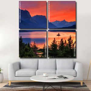 Montana Sunset Landscape panels paint by numbers paint by numbers