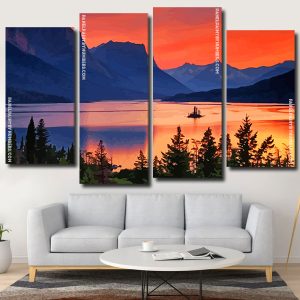 Montana-sunset Landscape panels paint by numbers