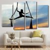 Aerial Ribbon Dancer Silhouette Panels paint by numbers