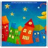 Night Cartoon Buildings panels paint by numbers