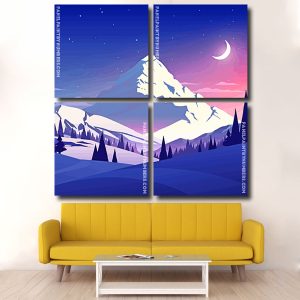 Night Mountain panels paint by numbers