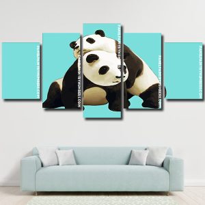 Panda Bears Panel paint by numbers